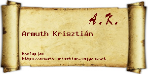 Armuth Krisztián névjegykártya