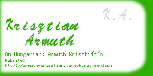 krisztian armuth business card